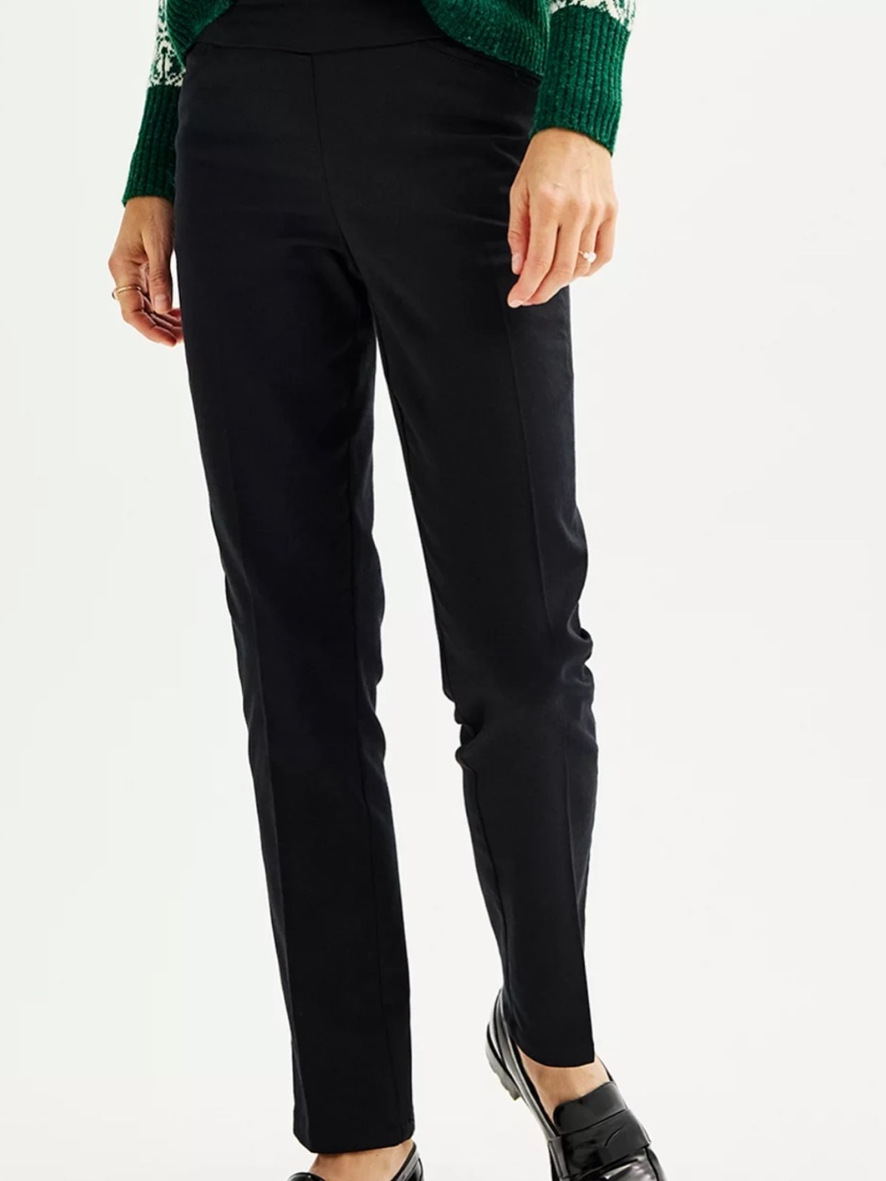 Croft & Barrow Effortless Stretch Black Pants Sz 14R